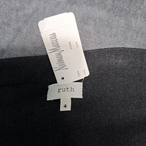 Ruth Neiman Marcus Gray Rayon Blend Silk Bow Accent Strapless Dress Size 4 New - Picture 9 of 10